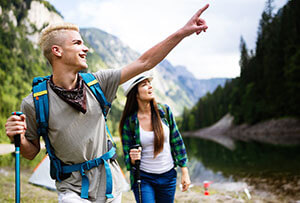 Couple on a hike